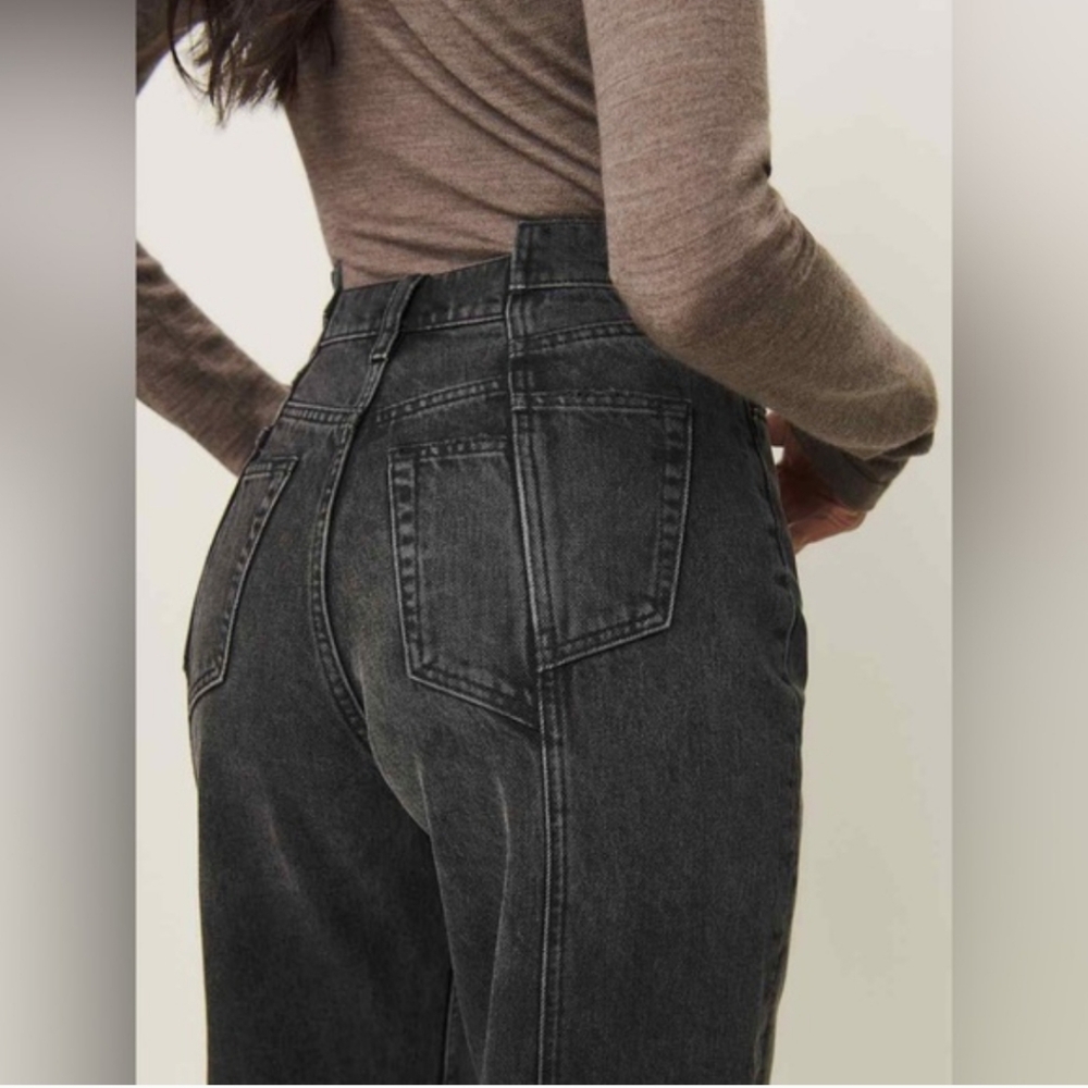 Reformation Reworked Cary High‎ Rise Slouchy Wide Leg Jeans Trinity Wash - Picture 2 of 14